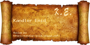 Kandler Enid névjegykártya